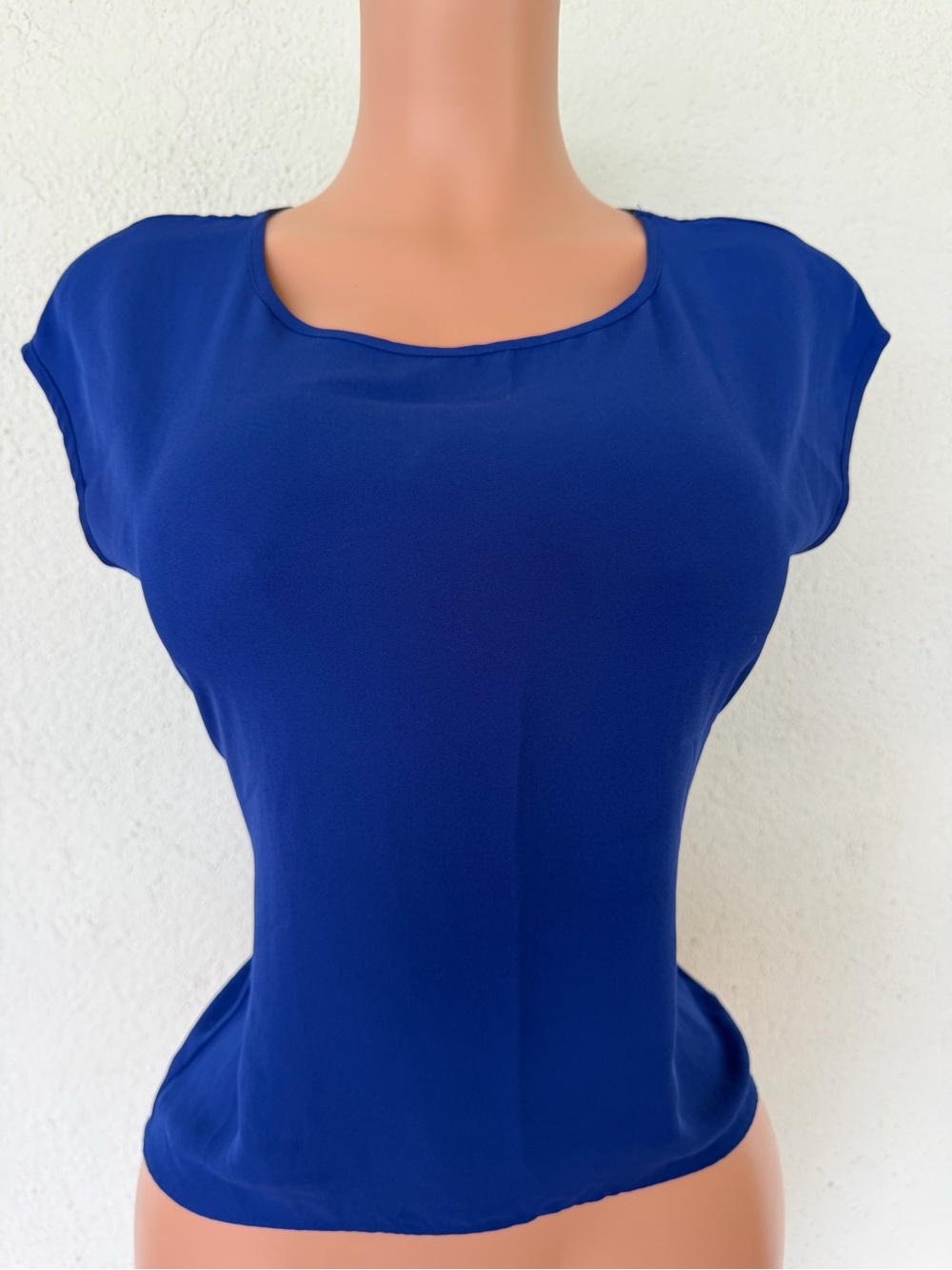 Women's Royal Blue Cap Sleeve Top